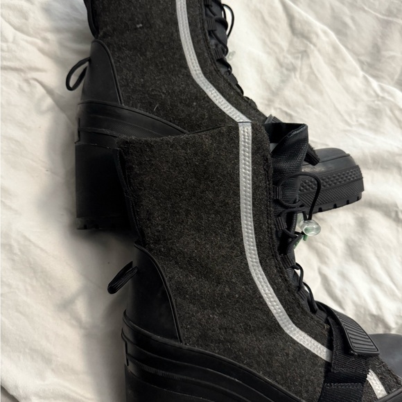Converse Charcoal and Black Heeled Boots - Picture 3 of 4